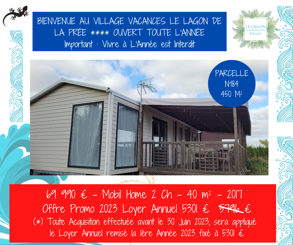 Vente de Mobil homes 13 annonce vente de lodge N°184 - 450m²